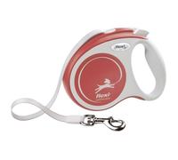 flexi Comfort Plus S Retractable Dog Lead 5 m, up to 15 kg, Light Red | 5 m strong tape · Thumb brake · Small dogs up to 15 kg · LED and Multi Box compatible · Made in Germany
