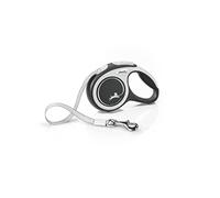 Flexi Retractable Dog Lead New Comfort XS Tape CF00T3-251, 3 m, Black, Short-Stroke Braking