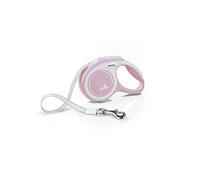 flexi Comfort XS | 3 m Retractable Tape Leash for Small Dogs up to 12 kg | Pocket size | 3-Finger Handle | Rose | Retractable Dog Lead | Weight: 130 g | Dimensions: 8.2 x 13 cm