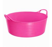 Flexi-Fill 15L Pink Flexible Trug - Heavy Duty Horse Feed & Water Tub for Stable, Yard & Garden Use - Durable Flexible Plastic Feed Tub for Horses, Soaking Feeds & Multi-Purpose Yard Tasks