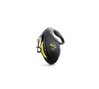 Flexi Giant Neon Tape Black Large 8m Retractable Dog Leash/Lead for dogs up to 50kgs/110lbs