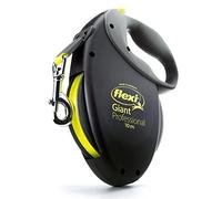 flexi® Giant Professional | 10 m retractable tape leash for dogs up to 50 kg | Black/neon yellow | retractable dog lead | Weight: 860 g | Dimensions: 18 x 24 cm