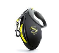 FLEXI Giant Medium Retractable Dog Leash (Tape), 26 ft, Medium, Black/Neon