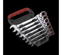 Flexi-Head Ratchet Combination Spanner Set 7pc Metric Platinum Series