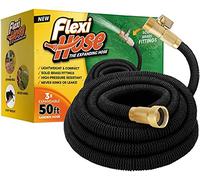 Flexi Hose Lightweight Expandable Garden Hose - Ultimate No-Kink Flexibility - Extra Strength with 2 cm Solid Brass Fittings & Double Latex Core - Rot, Crack, Leak Resistant - 15 Metres