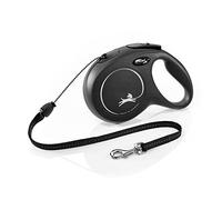 Flexi New Classic Cord Lead - Black - 8m Cord - Max Bodyweight 20kg