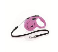 Flexi New Classic Cord Pink Small 5m Retractable Dog Leash/Lead for dogs up to 12kgs/26lbs