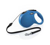 FLEXI New Classic Retractable Dog Leash (Cord), 26 ft, Medium, Blue