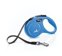 Flexi New Classic Retractable Dog Leash (Tape), 16 ft, Small, Blue