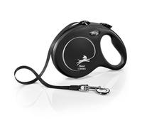 Flexi New Classic Retractable Dog Leash (Tape), 26 ft, Large, Black