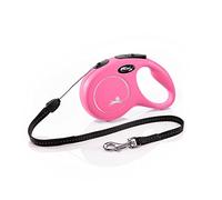 flexi New Classic Retractable Lead Cord, Small, 8 m, Pink
