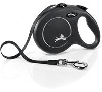 Flexi New Classic Tape Black Large 5m Retractable Dog Leash/Lead for dogs up to