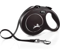 Flexi New Classic Tape Black Large 8m Retractable Dog (8m),