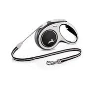 Flexi New Comfort Cord Grey & Black Medium 5m Retractable Dog Leash/Lead for dogs up to 20kgs/44lbs
