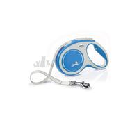 Flexi - Cf30T5-251 -Bl -20 - Leave for dog - Braking - Cat leash - New Comfort L Tape 5 m, Blue
