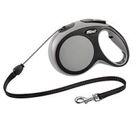 flexi New Comfort Retractable Cord Lead, Medium, 8 m, Grey