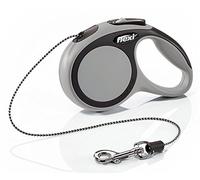 flexi New Comfort Retractable Cord Lead, XS, 3 m, Grey