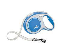FLEXI New Comfort Retractable Dog Leash (Tape), Ergonomic, Durable and Tangle Free Pet Walking Leash for Dogs Up to 132 lbs, 16 ft, Large, Blue/Pastel