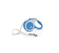 FLEXI New Comfort Tape Retractable Dog Leashes for Extra Small Dogs Upto 26 lbs. - 10 ft., Blue | Tangle Free Pet Walking Leash with One-Handed Brake, Pause, Lock|German Quality Product