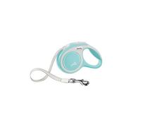 Flexi New Comfort Tape Grey & Light Blue Extra Small 3m Retractable Dog Leash/Lead for dogs up to 12kg/26lbs