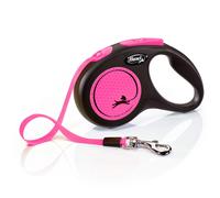 flexi New Neon webbing leash pink, 5 m - S: up to 15 kg