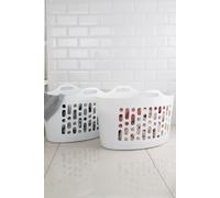 Flexi Plastic 2 x 50L Baskets Wham White One Size