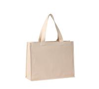 Flexi-Print Nutshell® RL675 Small Black Recycled Cotton Canvas Stand-Up Shopper Bag with Polyurethane Coating, Unisex