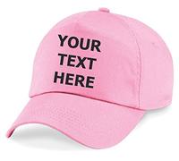 Flexi-Print Personalised Baseball Caps - Your Text Printed, Baseball Cap for Women, Trucker Caps for Men, 5 Panel Cap, Hats for Men UK, Womens Sun Hat, Golf Cap, Mens Baseball Caps Pink