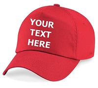 Flexi-Print Personalised Baseball Caps - Your Text Printed, Baseball Cap for Women, Trucker Caps for Men, 5 Panel Cap, Hats for Men UK, Womens Sun Hat, Golf Cap, Mens Baseball Caps Red