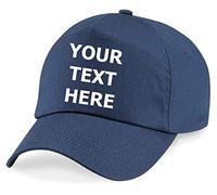 Flexi-Print Personalised Baseball Caps - Your Text Printed, Baseball Cap for Women, Trucker Caps for Men, 5 Panel Cap, Hats for Men UK, Womens Sun Hat, Golf Cap, Mens Baseball Caps Navy