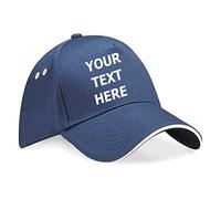 Flexi-Print Personalised Baseball Caps - Your Text Printed, Contrast Baseball Cap for Women, Trucker Caps for Men, 5 Panel Cap, Hats for Men UK, Womens Sun Hat, Golf Cap, Mens Baseball Caps