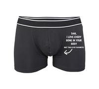 Flexi-Print Personalised Boxers Mens - I Love Every Bone In Your Body Men's Boxer Shorts, Novelty Boxers for Men Funny Gifts for Men, Boxer Shorts Men, Mens Sexy Underwear Boxer Briefs Black