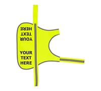 Flexi-Print Personalised Dog Coat - Hi Vis Reflective, Service Dog Vest, Small, Yellow