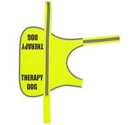 Flexi-Print Personalised Dog Vest - Hi Vis Reflective Service Dog Vest, Medium Breed, Yellow, Small