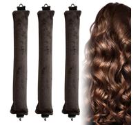 Flexi Rods with Hooks, Pack of 3 Heat-Free Curlers, Heat-Free Curling Iron for All Hair Types, Curlers for Sleeping, Heat-Free Curls Overnight