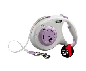 flexi? Select Belt 7 m Light Grey/Purple, Adjustable Between 0-7 m for Dogs up to 25 kg
