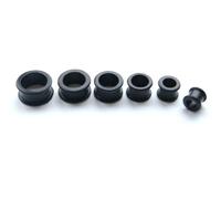 Flexi Silicone Black Flesh Tunnel Choose Your Size! Soft Flexible Ear Stretching 14MM