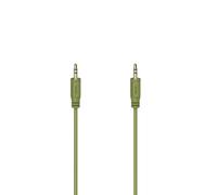 "Flexi-Slim" Audio Cable, 3.5mm/f Male Jack. male, gold, green, 0.75 m