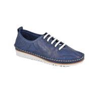 Flexi Softie Leather Trainers Mod Comfys Navy 4