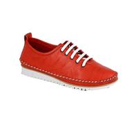 Flexi Softie Leather Trainers Mod Comfys Red 6