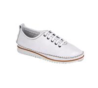 Flexi Softie Leather Trainers Mod Comfys White 6