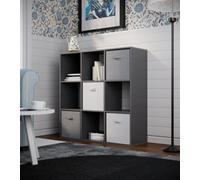 Flexi Storage Compact Cube 9 Compartment Storage Cube - Grey