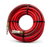 Flexi Tough Air Hose 8mm x 15m 20 Bar 300 PSI Reinforced Rubber Oil Resistant Compressed Air Line Flexible Heavy Duty Garage Workshop Pneumatic System Professional Use 810075-UTC