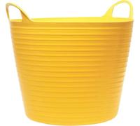 Flexi Tub - Heavy Duty Flexible Bucket, Rubber Bucket & Garden Trug for Gardening, Cleaning, Storage | Multi-Purpose Flexi Tubs Garden Bucket (Yellow, 26Ltr)