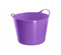 FLEXI TUB WITH HANDLE BUILDER TRUG CONSTRUCTION CONTAINER BUCKET LAUNDRY BASKET UK (Purple, Small)