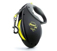 Flexi USA Giant Neon Retractable Dog Leash (Band), Ergonomic, Durable and Tangle-Free Pet Running Leash for Dogs up to 110 lbs, 26 Feet, Large, Black