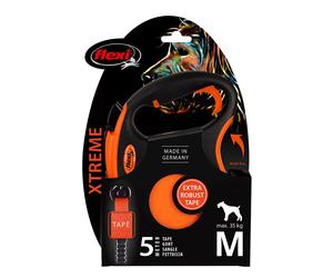 flexi Xtreme harness lead orange, 5 m - M: up to 35 kg