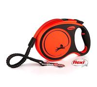 flexi Xtreme L Tape 8 m black/orange, retractable leash for dogs up to 55 kg
