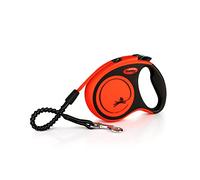 flexi Xtreme S | 5 m Extra resistant Retractable Tape Leash for Dogs up to 20 kg | Orange | Retractable Dog Lead | Soft Stop | Built-in shock absorber | Weight: 250 g | Dimensions: 11.2 x 15.4 cm