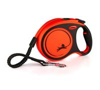 flexi Xtreme Tape Orange & Black Large 8m Retractable Dog Leash/Lead for dogs up to 55kgs/121bs